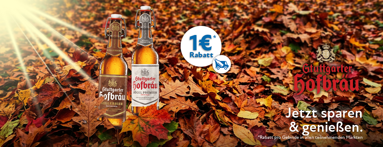 Stuttgarter Hofbräu Bügelbiere Rabattaktion 1 Euro - KW 40 und 41 in 2026
